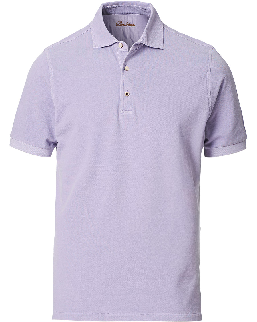 Herr | Pikéer | Stenströms | Pigment Dyed Cotton Polo Shirt Purple