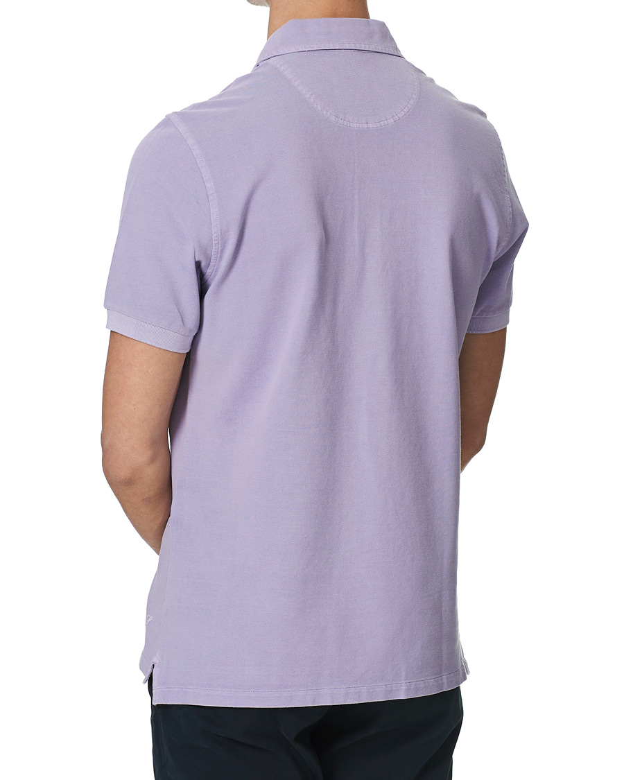 Herr | Pikéer | Stenströms | Pigment Dyed Cotton Polo Shirt Purple