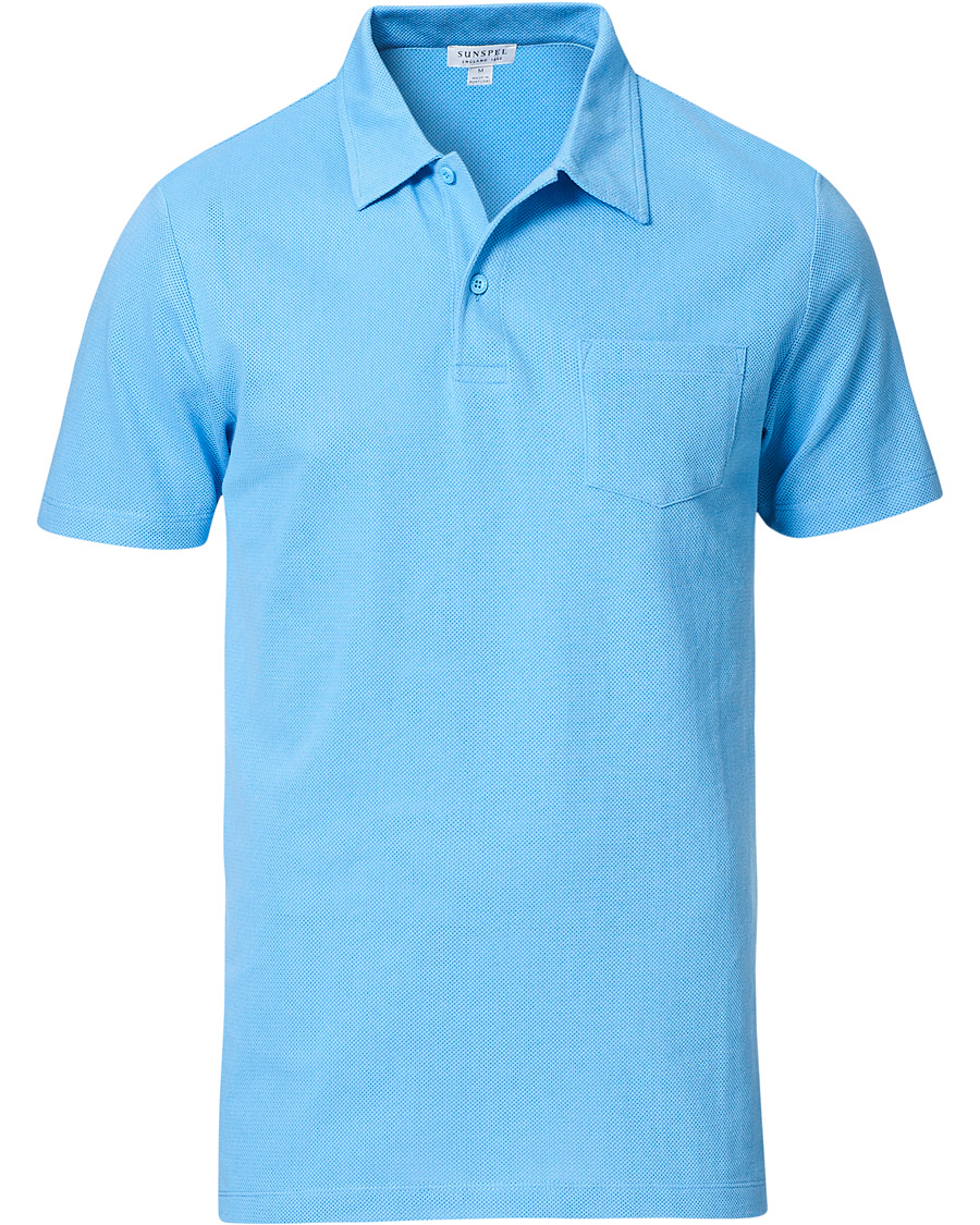 Herr | Pikéer | Sunspel | Riviera Polo Shirt Mid Blue