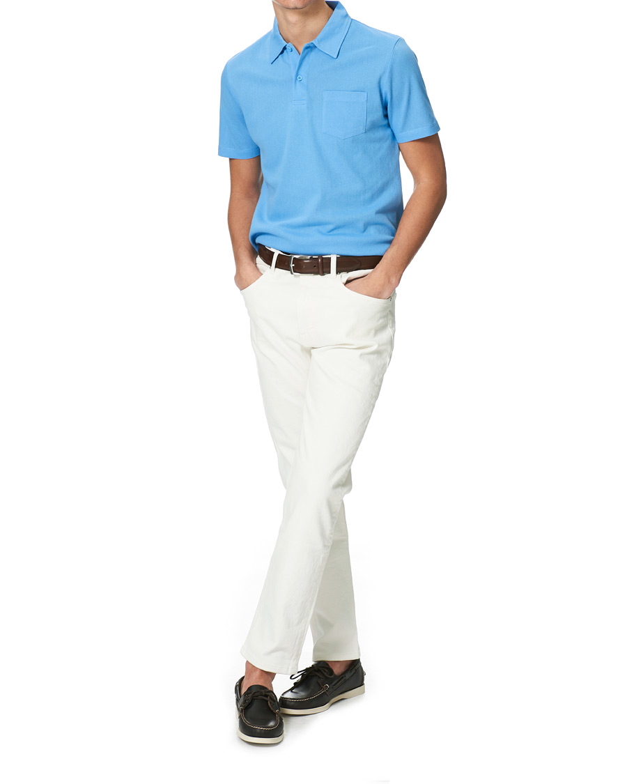 Herr | Pikéer | Sunspel | Riviera Polo Shirt Mid Blue