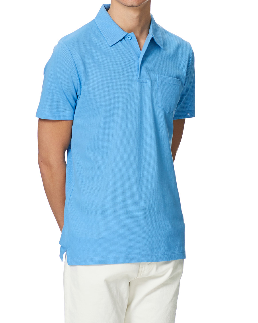Herr | Pikéer | Sunspel | Riviera Polo Shirt Mid Blue