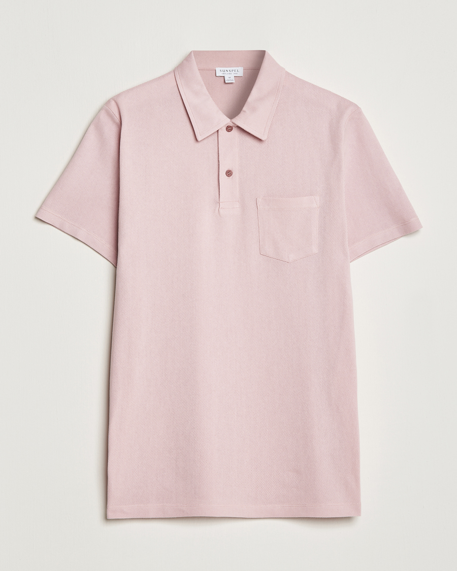 Herr | Pikéer | Sunspel | Riviera Polo Shirt Shell Pink