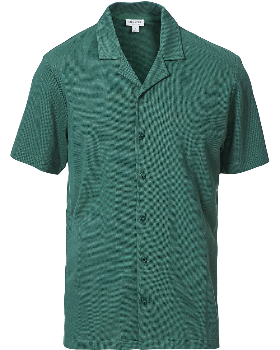 Herr | Pikéer | Sunspel | Riviera Resort Shirt Deep Green