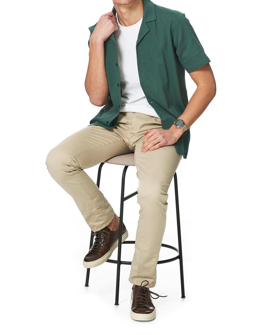 Herr | Pikéer | Sunspel | Riviera Resort Shirt Deep Green