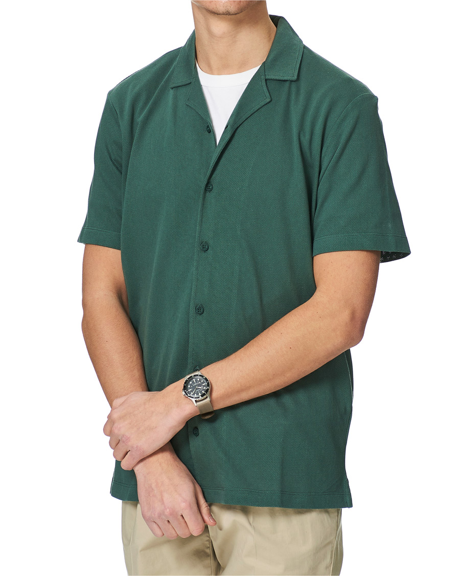 Herr | Pikéer | Sunspel | Riviera Resort Shirt Deep Green