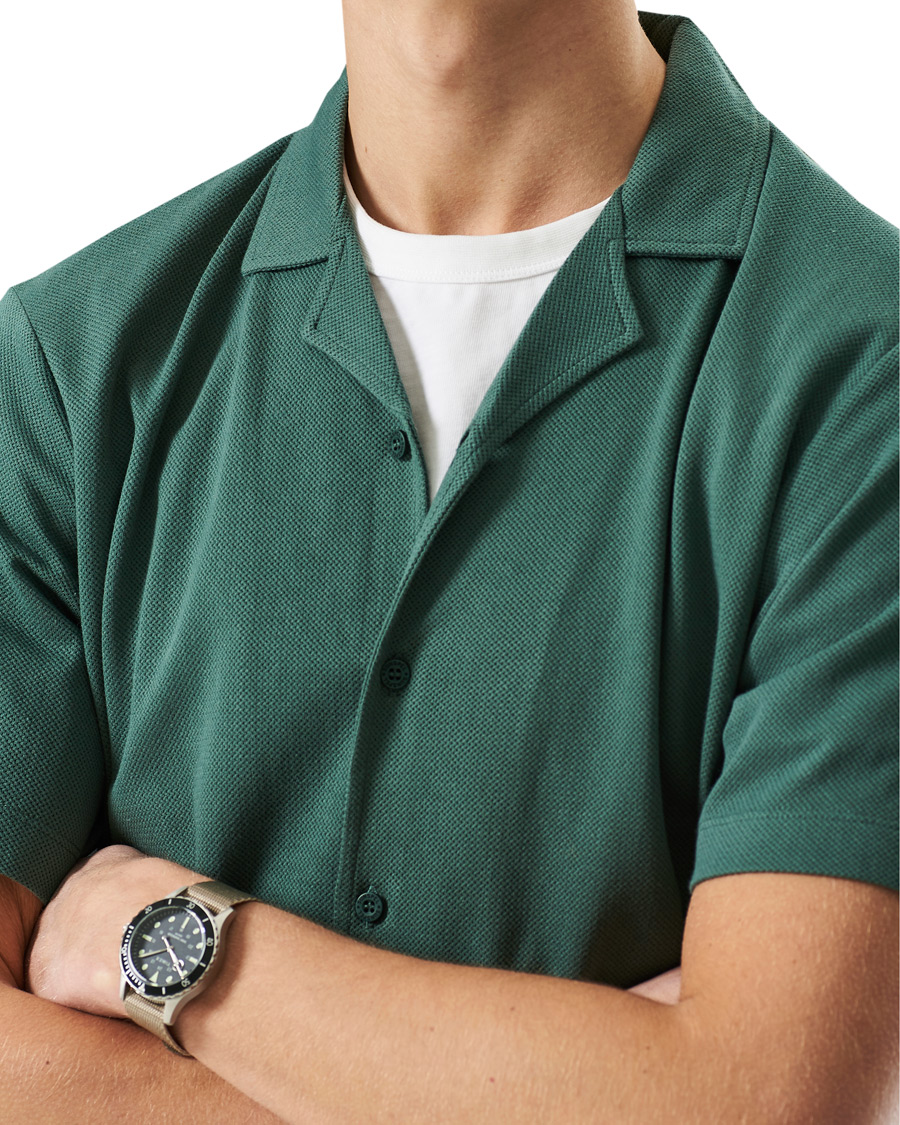 Herr | Pikéer | Sunspel | Riviera Resort Shirt Deep Green