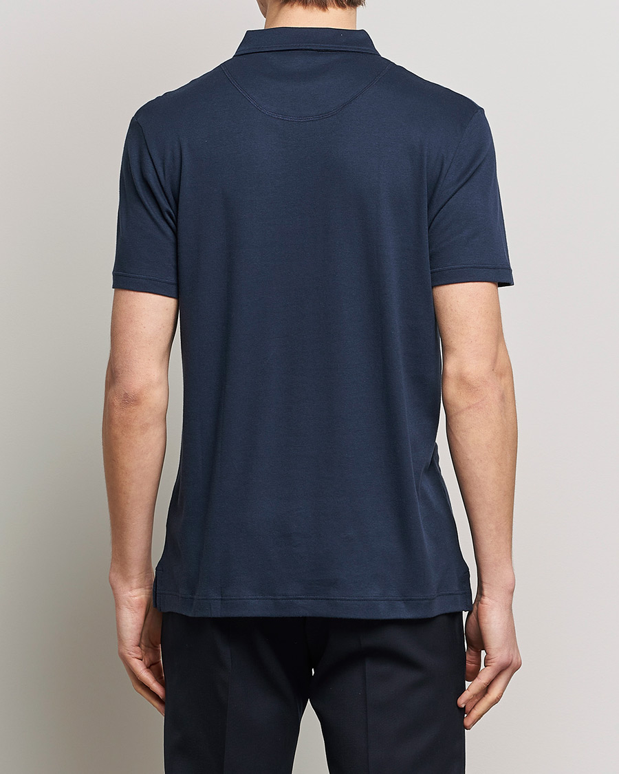 Herr | Pikéer | Sunspel | Sea Island Jersey Riviera Polo Navy