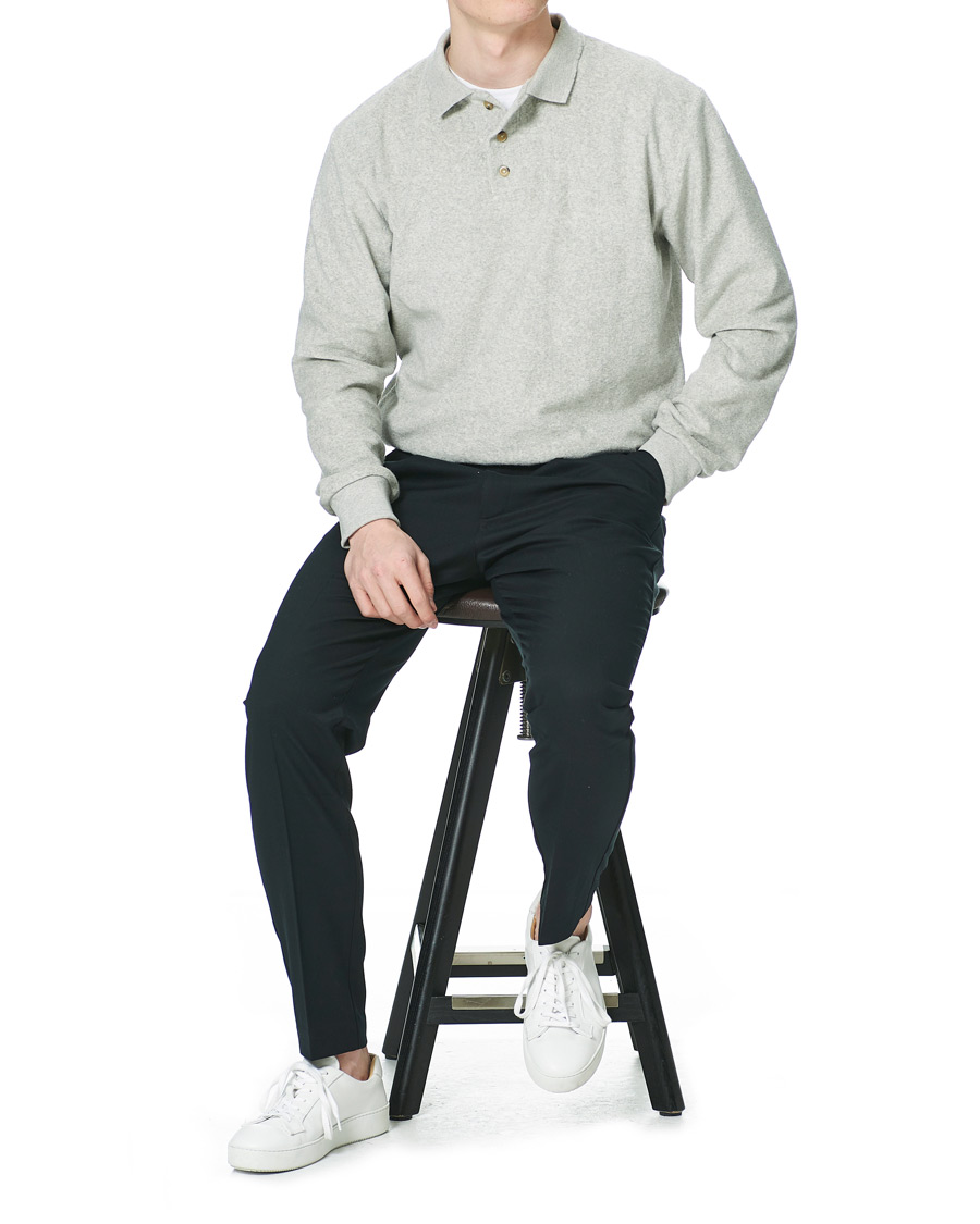 Herr | Tröjor | Howlin' | Long Sleeve Terry Polo Grey