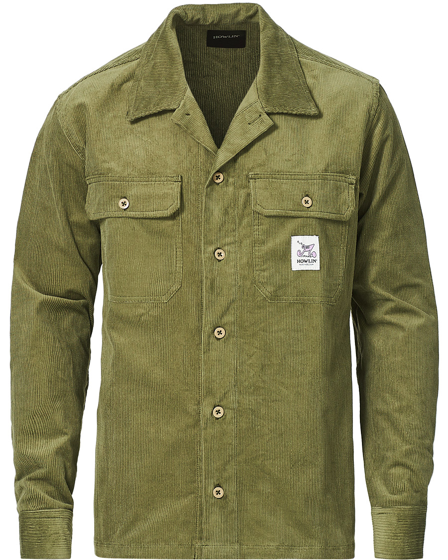 Herr | Skjortor | Howlin' | Summer Cord Pocket Overshirt Green
