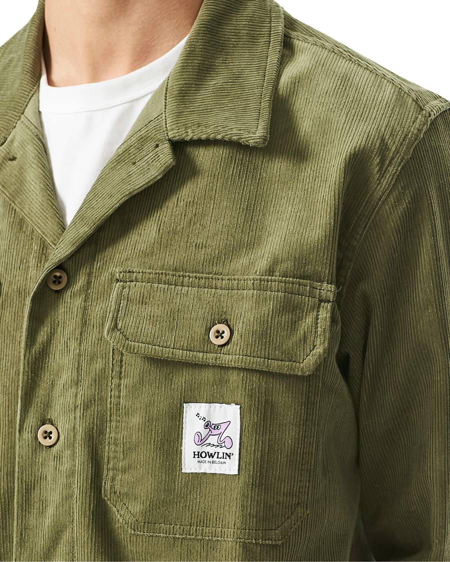 Herr | Skjortor | Howlin' | Summer Cord Pocket Overshirt Green