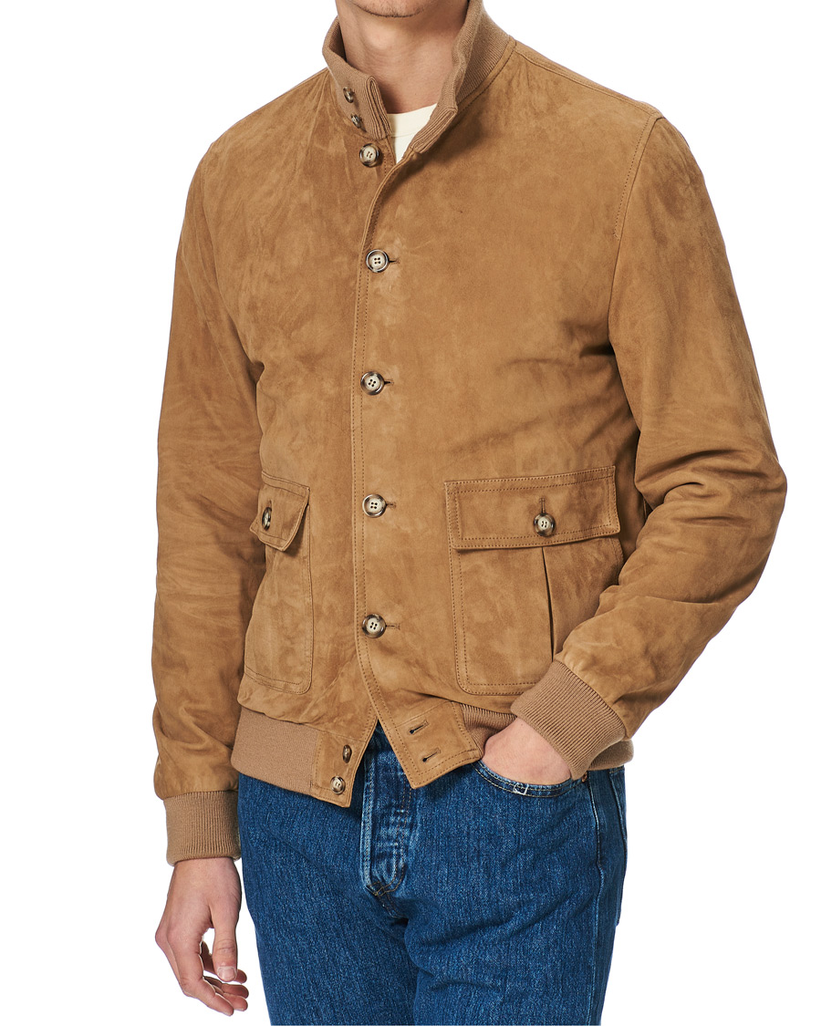 Herr | Jackor | Valstar | Valstarino Suede Jacket Light Brown