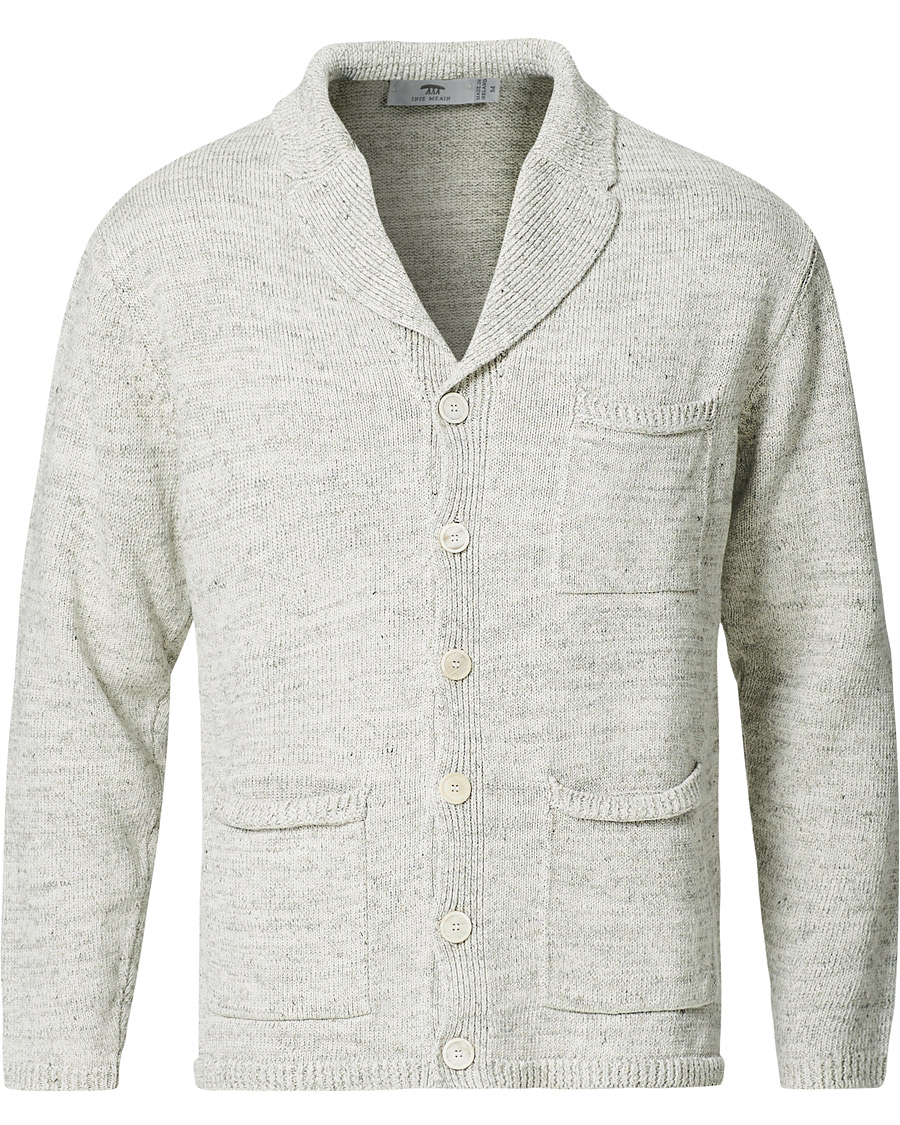 Herr | Tröjor | Inis Meáin | Washed Linen Pub Jacket Papyrus