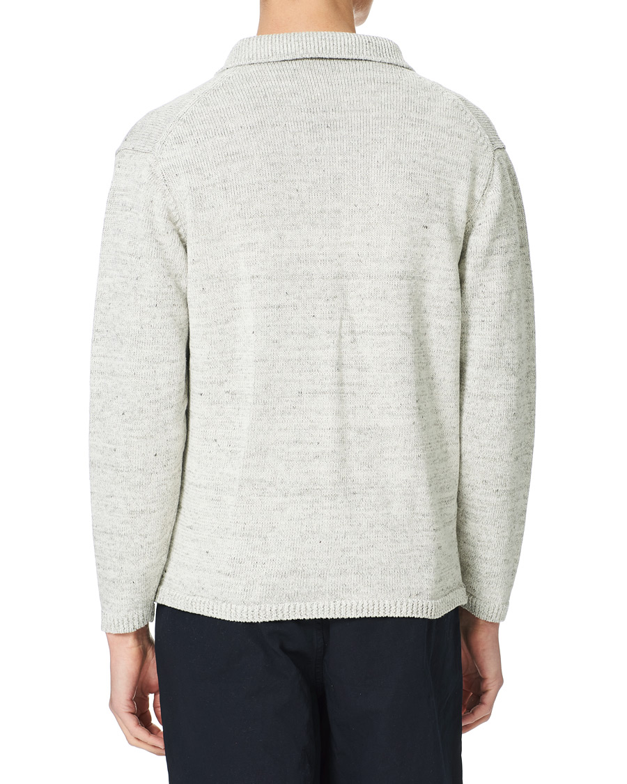 Herr | Tröjor | Inis Meáin | Washed Linen Pub Jacket Papyrus