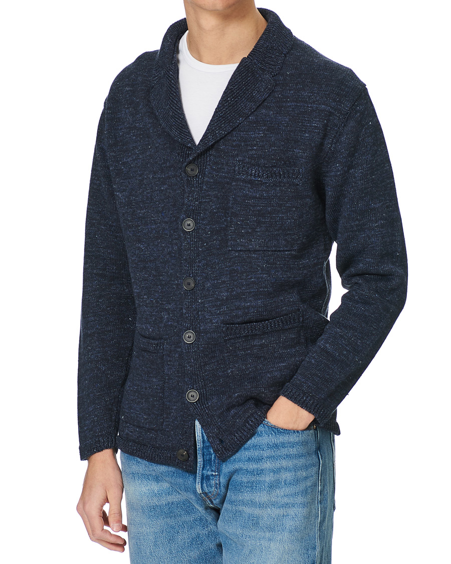 Herr | Tröjor | Inis Meáin | Washed Linen Pub Jacket Timor