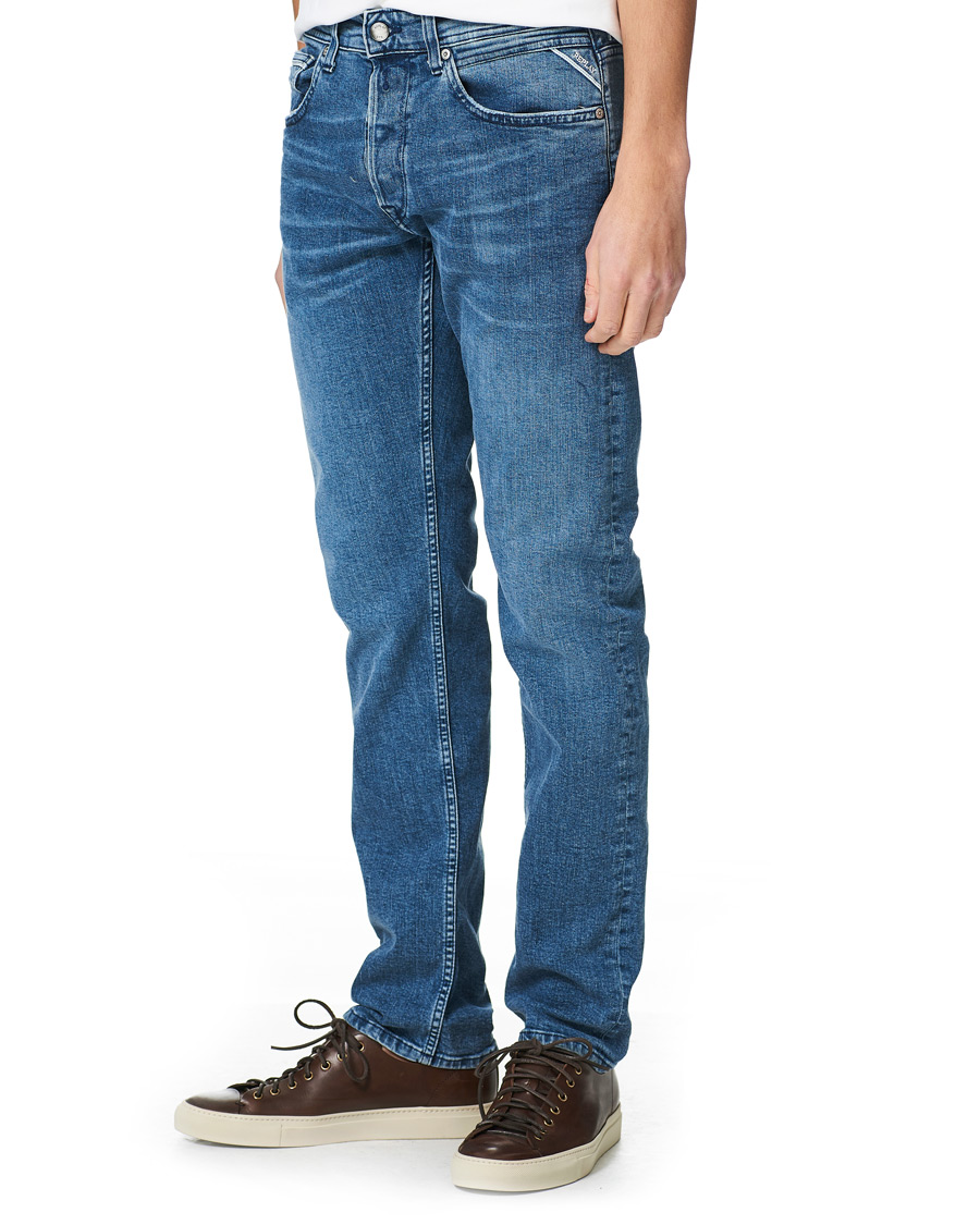 Herr | Jeans | Replay | Grover Straight Fit Clouds Jeans Medium Blue