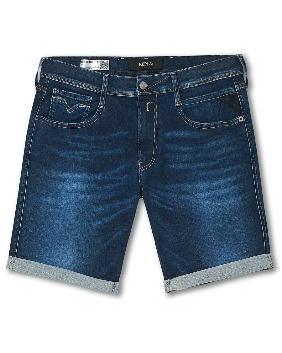 Herr | Shorts | Replay | Anbass Hyperflex Denim Shorts Dark Blue