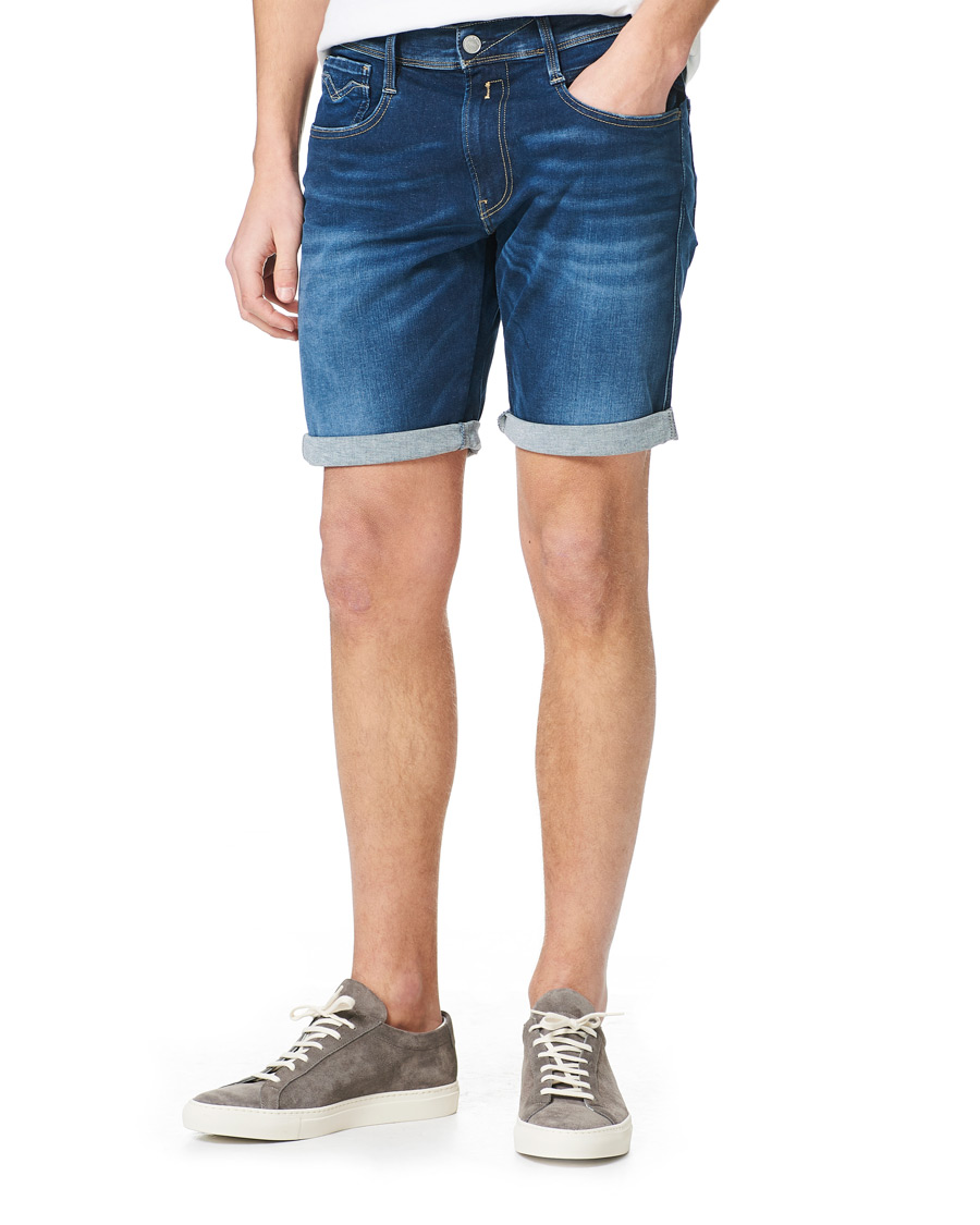 Herr | Shorts | Replay | Anbass Hyperflex Denim Shorts Dark Blue