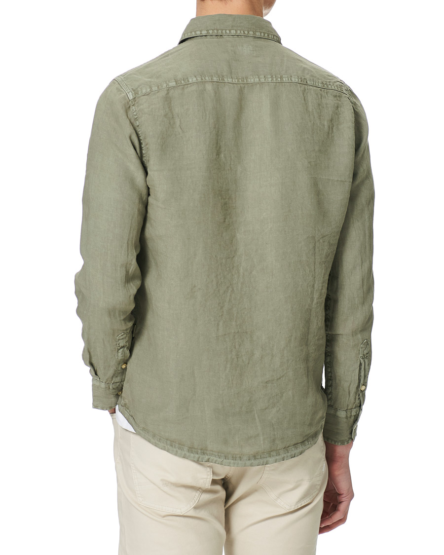 Herr | Skjortor | Replay | Pocket Linen Shirt Sage Green