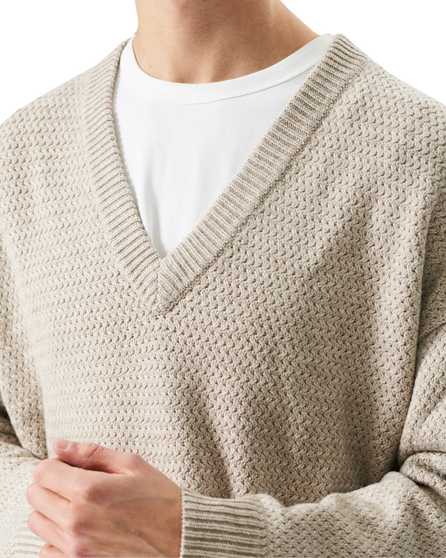 Herr | Tröjor | Filippa K | Ash Sweater Beige Melange