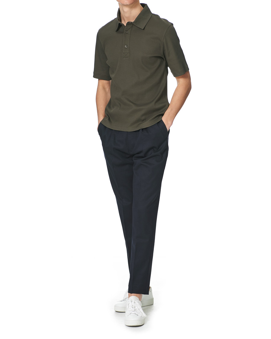Herr | Pikéer | Filippa K | Rib Polo Tee Fadded Moss Green