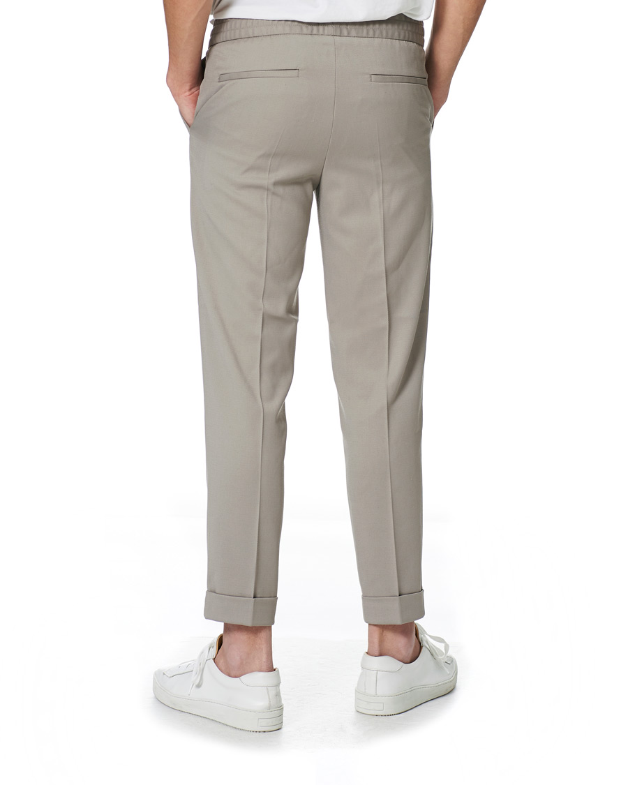 Filippa K TERRY CROPPED TROUSERS - Trousers - light khaki/olive