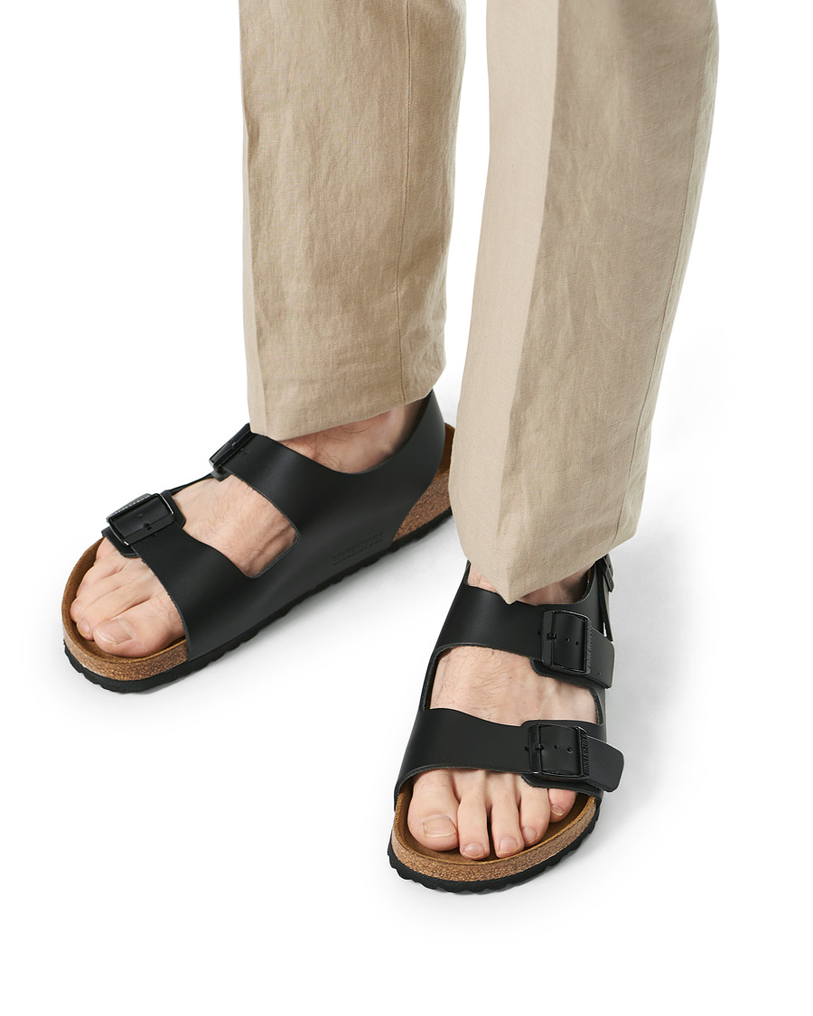 Herr | BIRKENSTOCK Milano Classic Footbed Black Leather | BIRKENSTOCK | Milano Classic Footbed Black Leather