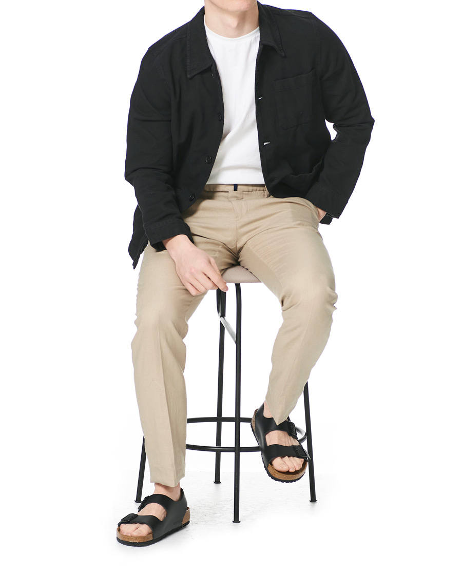 Herr | BIRKENSTOCK Milano Classic Footbed Black Leather | BIRKENSTOCK | Milano Classic Footbed Black Leather