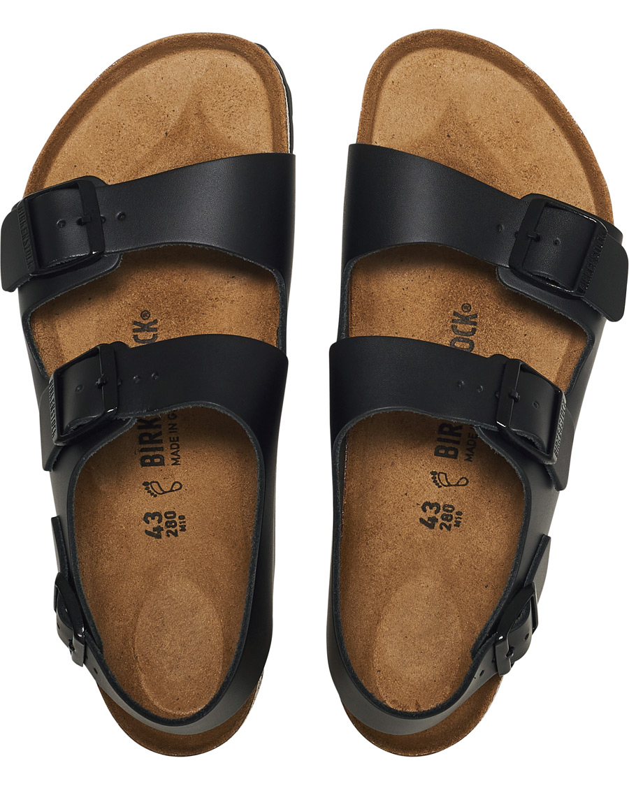 Herr | BIRKENSTOCK Milano Classic Footbed Black Leather | BIRKENSTOCK | Milano Classic Footbed Black Leather