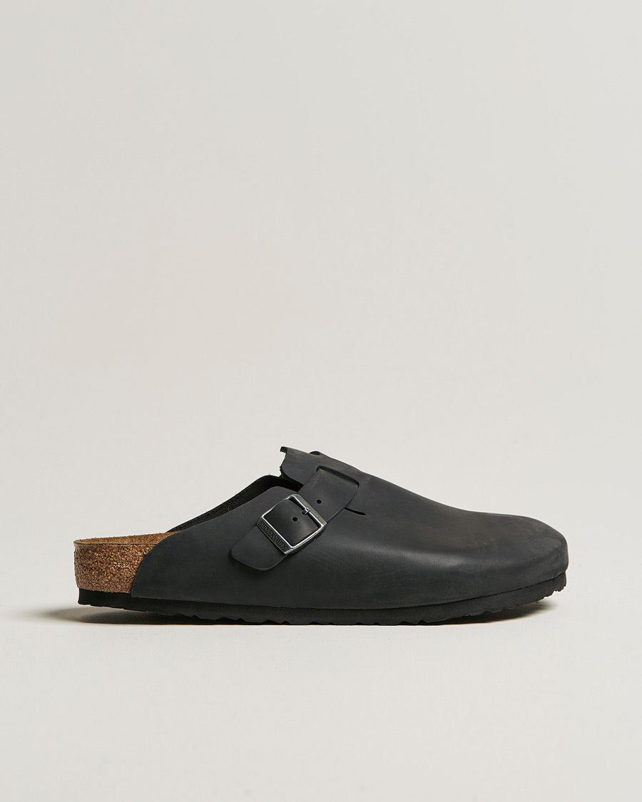 Herr | Sandaler & Tofflor | BIRKENSTOCK | Boston Classic Footbed Black Oiled Leather