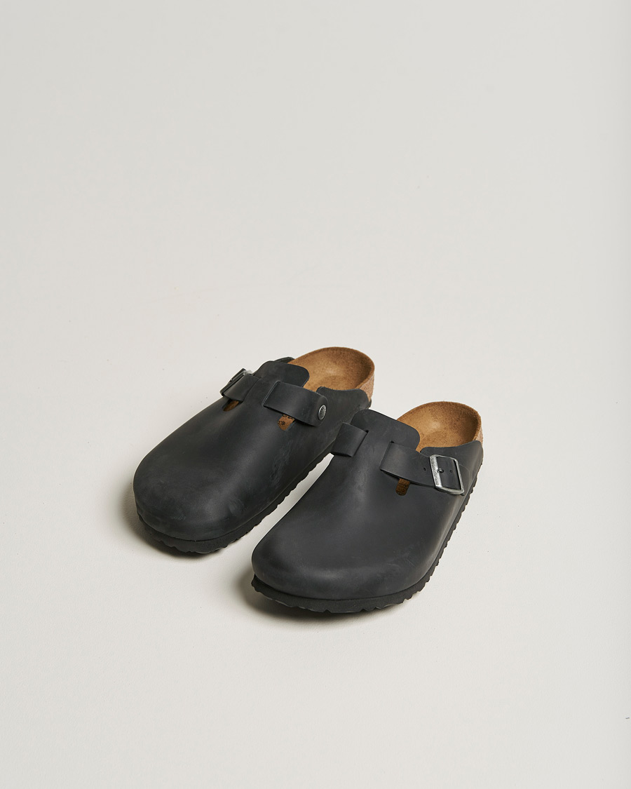 Herr | Sandaler & Tofflor | BIRKENSTOCK | Boston Classic Footbed Black Oiled Leather