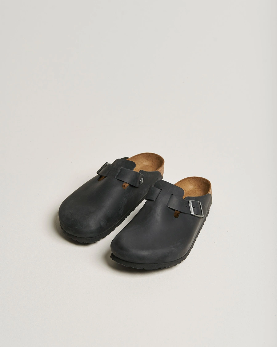 Herr | Skor | BIRKENSTOCK | Boston Classic Footbed Black Oiled Leather