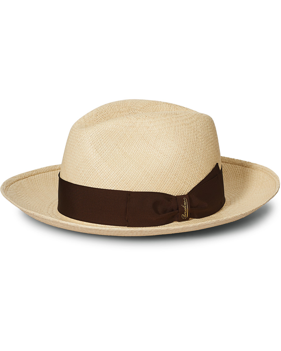 Herr | Borsalino Panama Quito With Large Brim Brown | Borsalino | Panama Quito With Large Brim Brown
