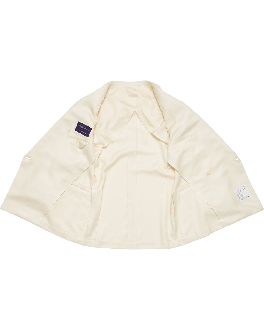 Herr | Kavajer | Ralph Lauren Purple Label | Double Breasted Mulberry Silk Blazer Cream