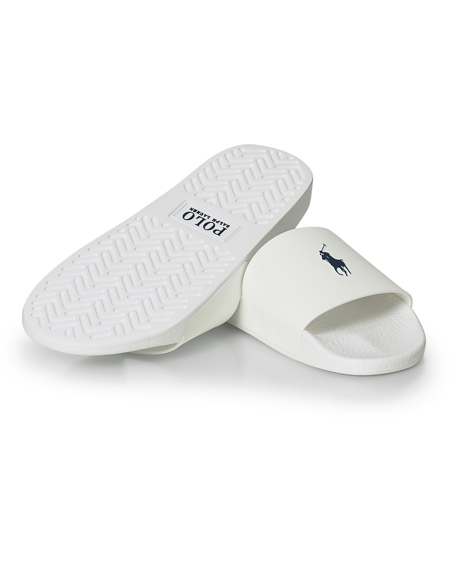 Herr | Polo Ralph Lauren Logo Slides White | Polo Ralph Lauren | Logo Slides White