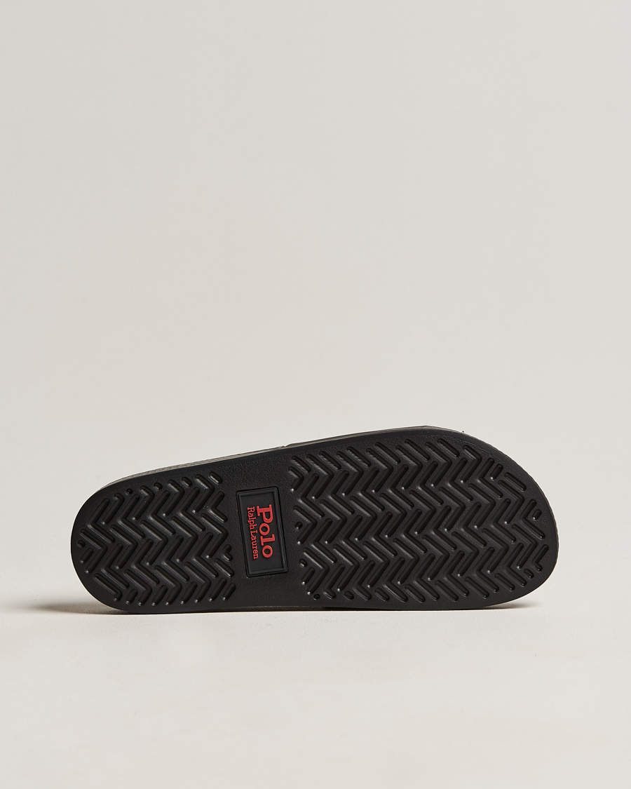 Herr | Polo Ralph Lauren Logo Slides Black | Polo Ralph Lauren | Logo Slides Black