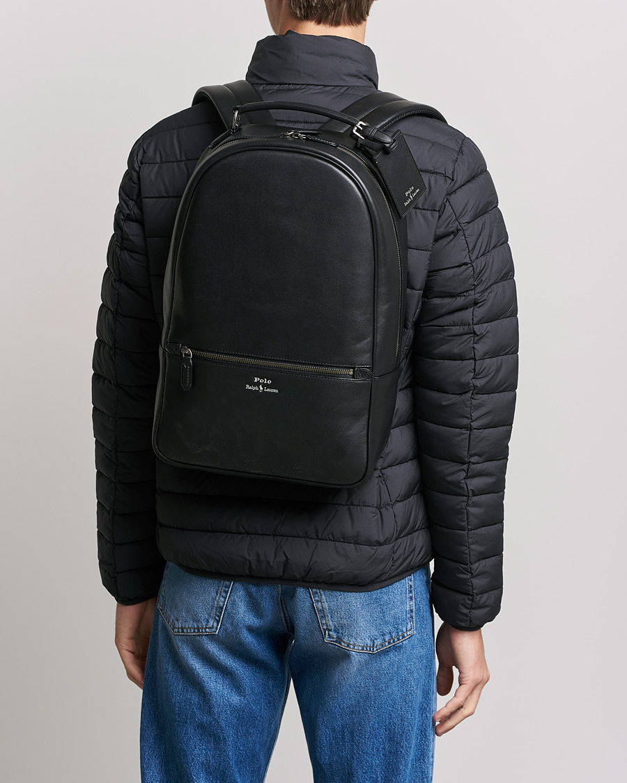 Herr |  | Polo Ralph Lauren | Leather Backpack  Black