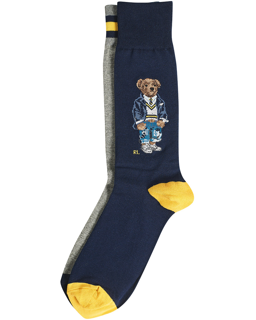 Herr | Underkläder | Polo Ralph Lauren | 2-Pack Bear Socks Navy/Grey