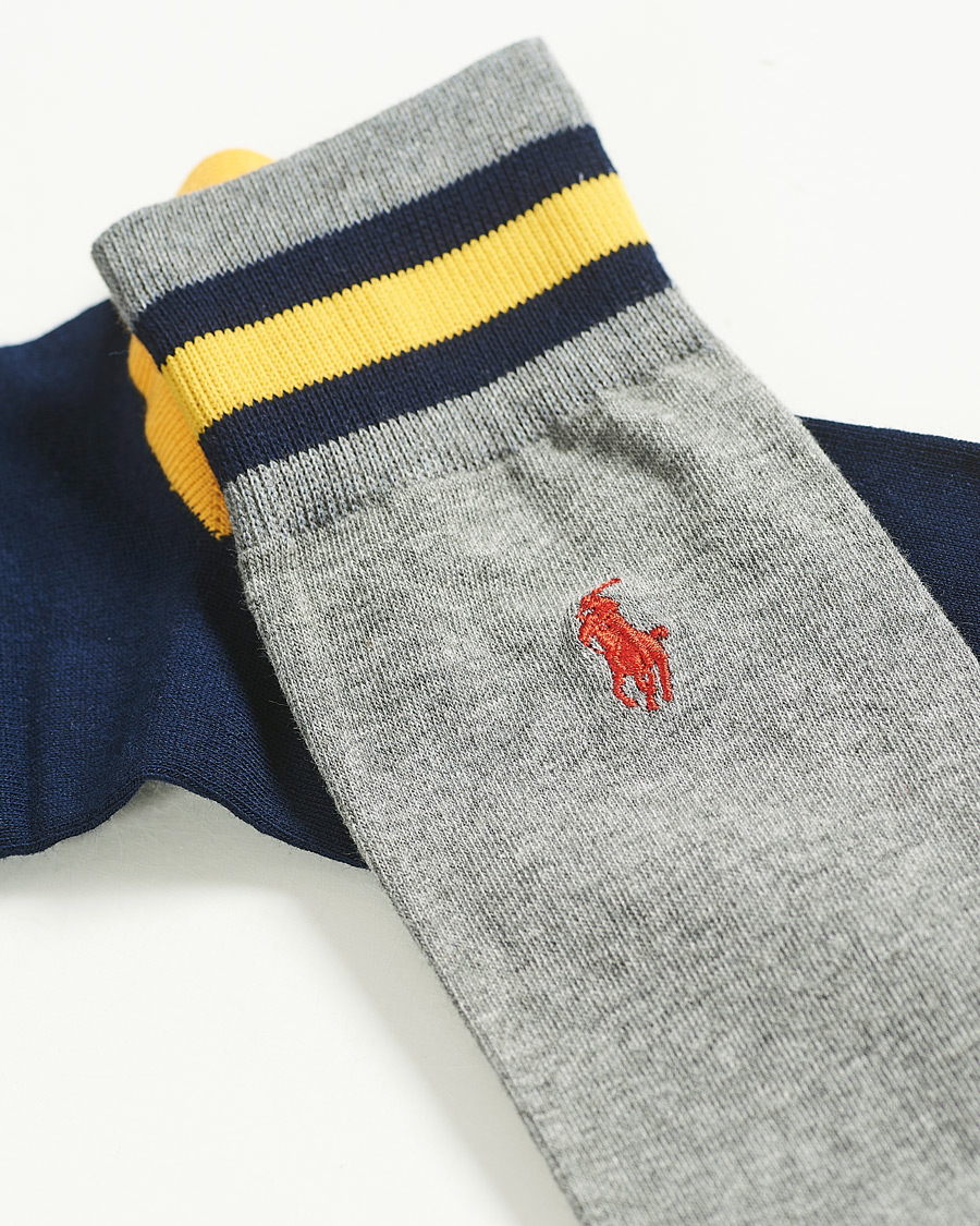 Herr | Underkläder | Polo Ralph Lauren | 2-Pack Bear Socks Navy/Grey