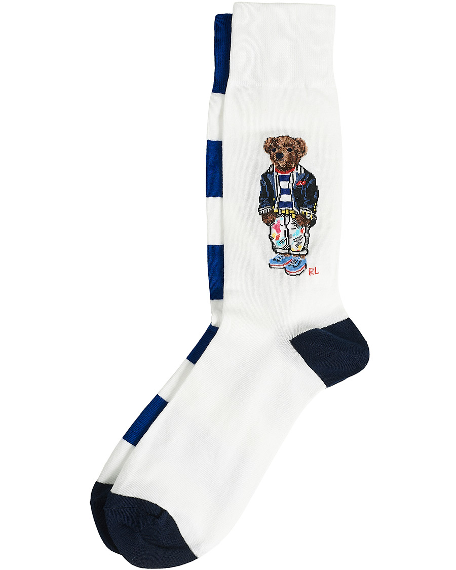 Herr | Underkläder | Polo Ralph Lauren | 2-Pack Bear Socks White/Blue