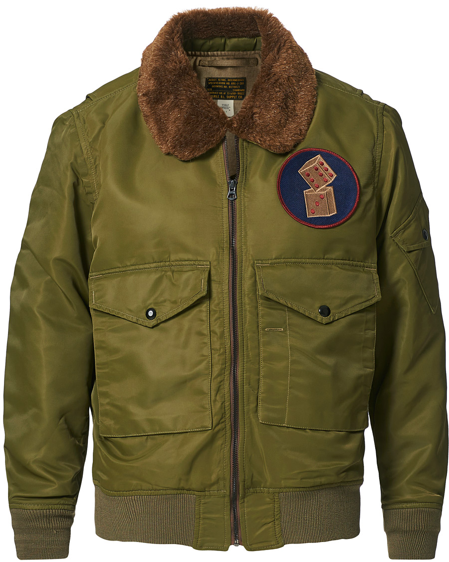 Herr | Jackor | RRL | Filton Shearling Bomber Olive