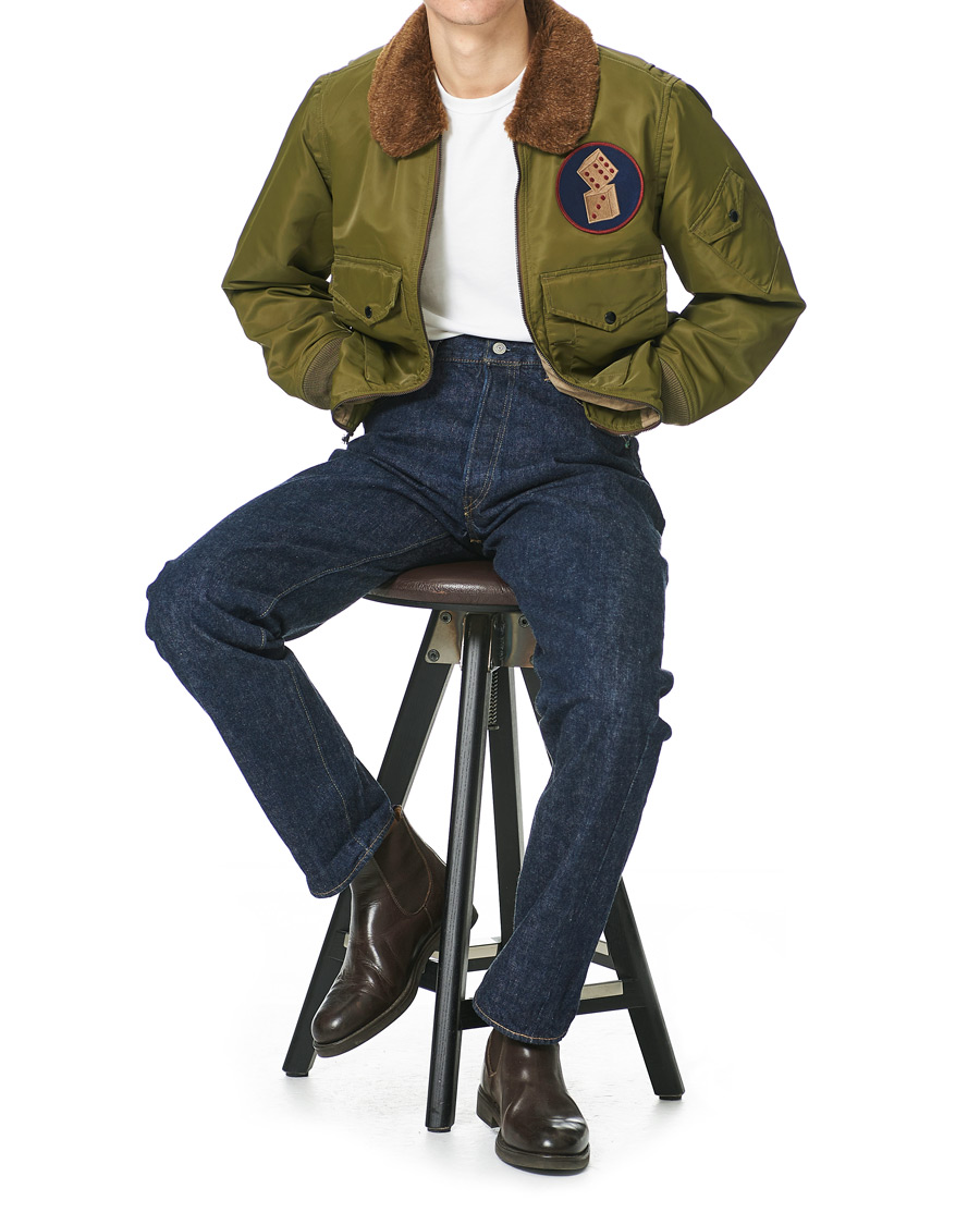 Herr | Jackor | RRL | Filton Shearling Bomber Olive