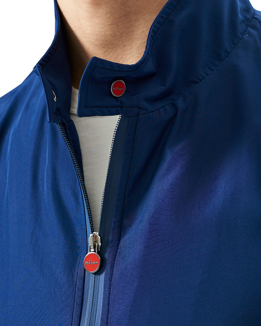 Herr | Jackor | Kiton | Unlined Nylon Harrington Navy 48