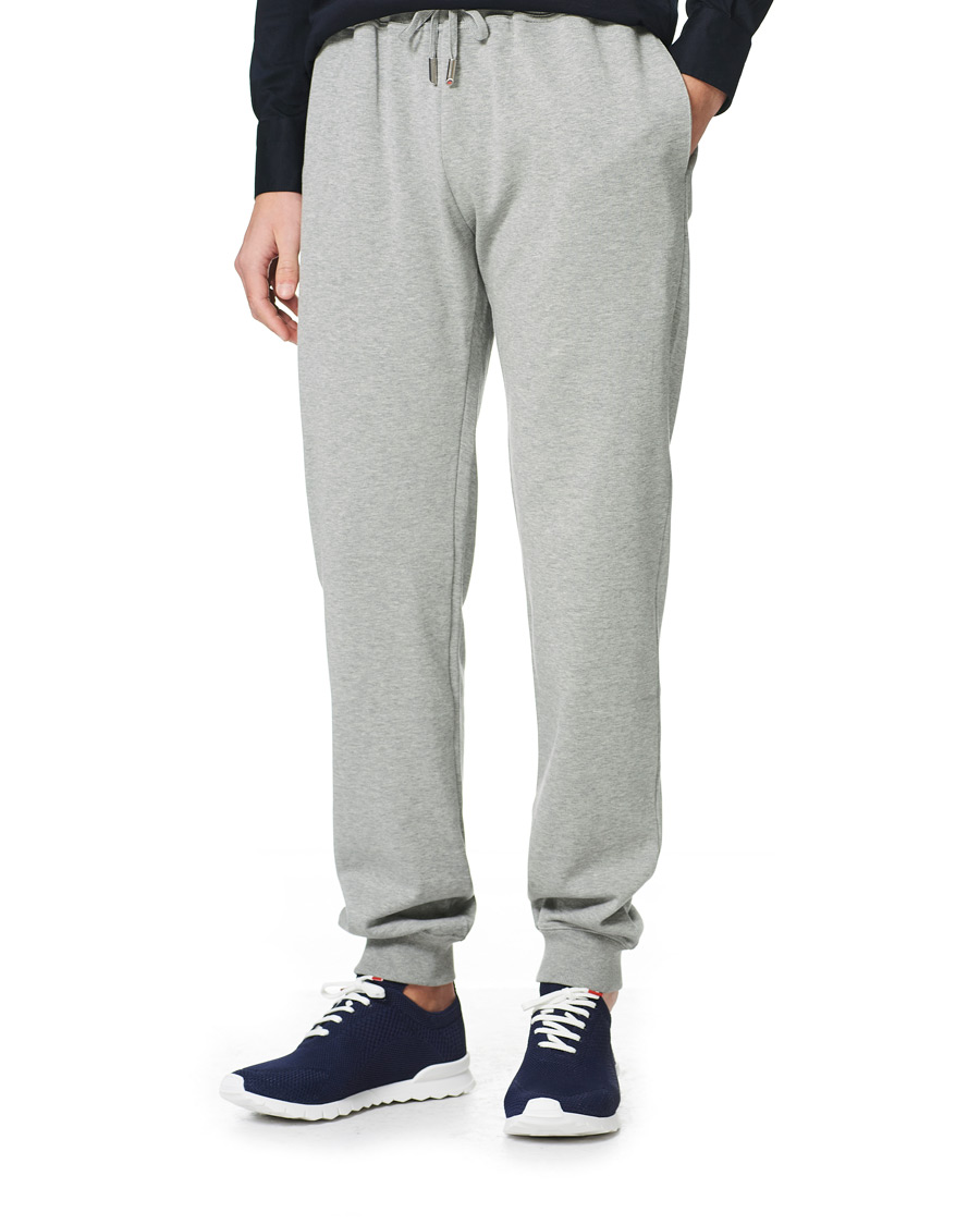 Herr | Byxor | Kiton | Soft Cotton Joggers Light Grey