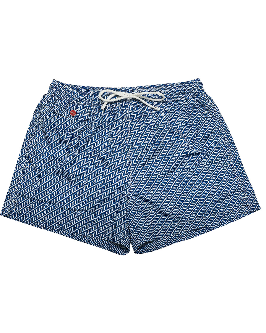 Herr | Badbyxor | Kiton | Nylon Swim Trunks White/Navy