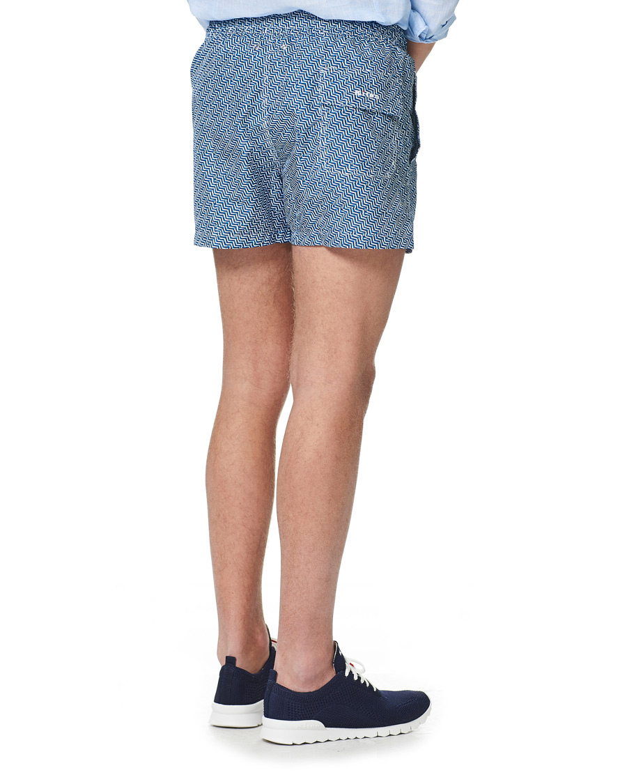 Herr | Badbyxor | Kiton | Nylon Swim Trunks White/Navy
