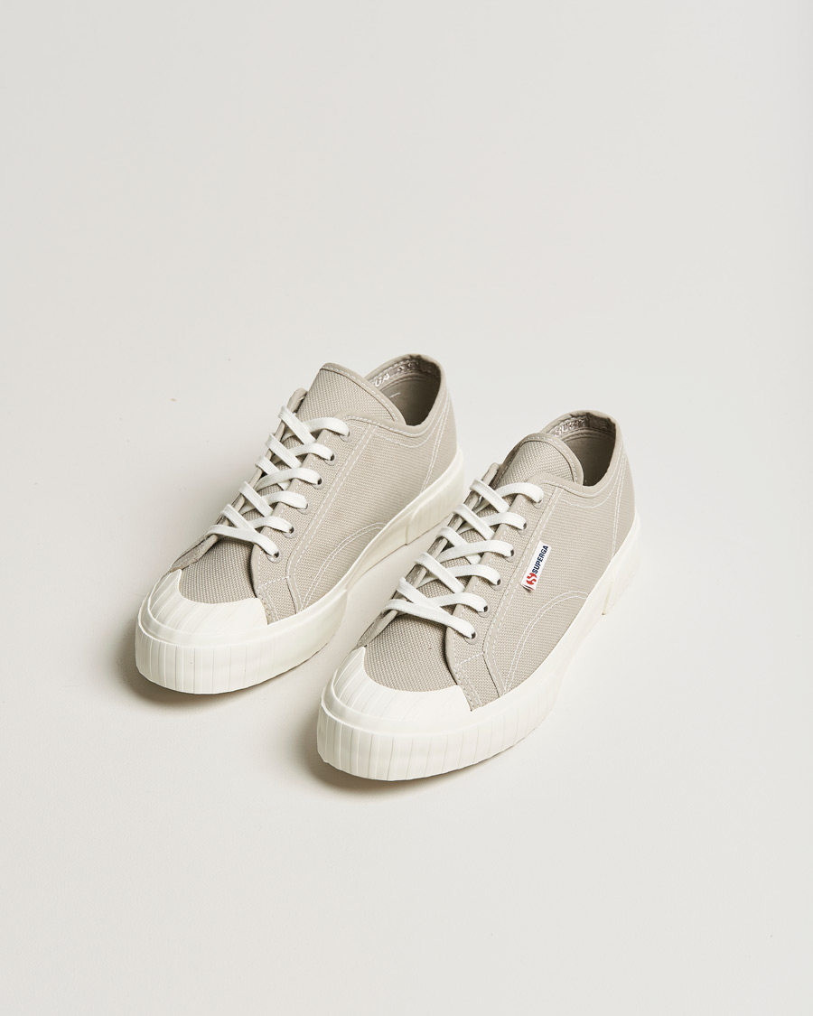 Herr | Superga Canvas Stripe Sole Sneaker Grey | Superga | Canvas Stripe Sole Sneaker Grey