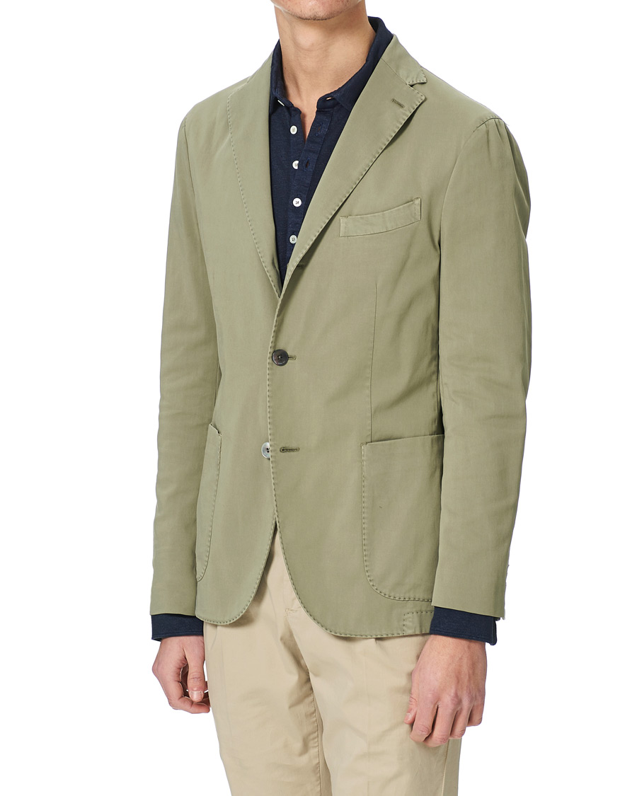 Herr | Kavajer | Boglioli | K Jacket Cotton Stretch Blazer Olive