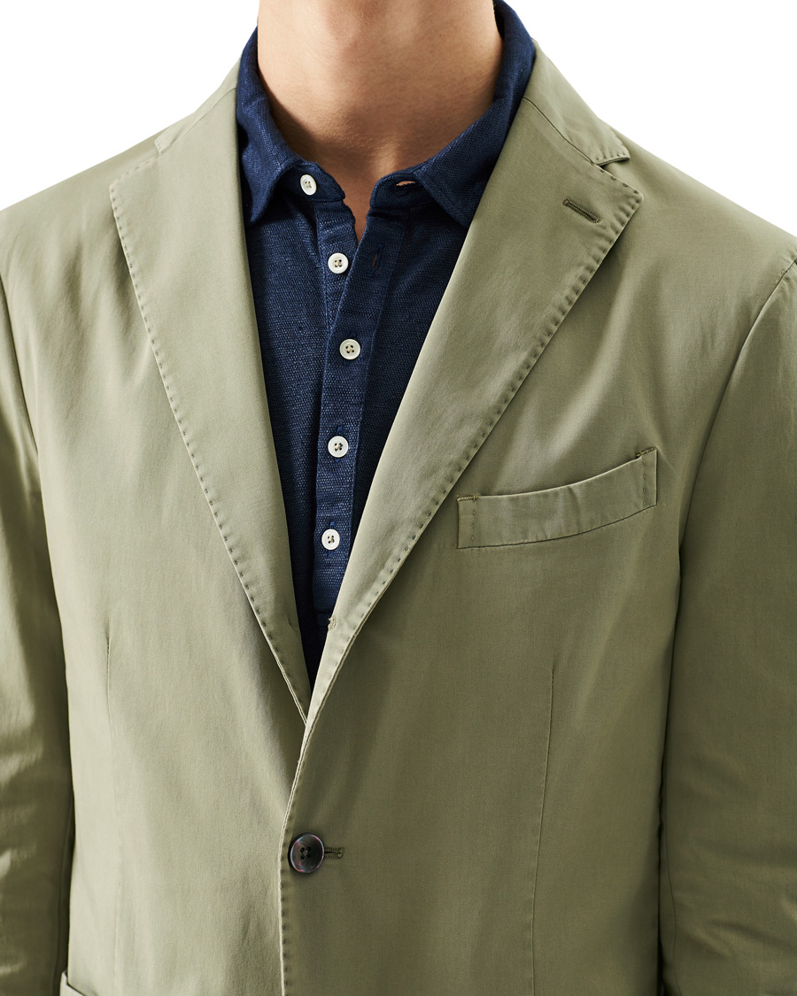 Herr | Kavajer | Boglioli | K Jacket Cotton Stretch Blazer Olive