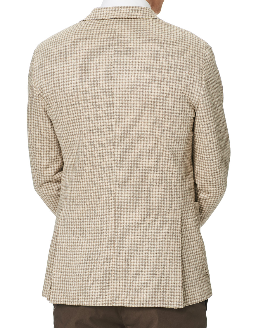 Herr | Kavajer | Boglioli | K Jacket Jersey Vichy Blazer Beige