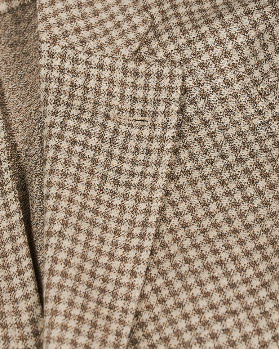 Herr | Kavajer | Boglioli | K Jacket Jersey Vichy Blazer Beige